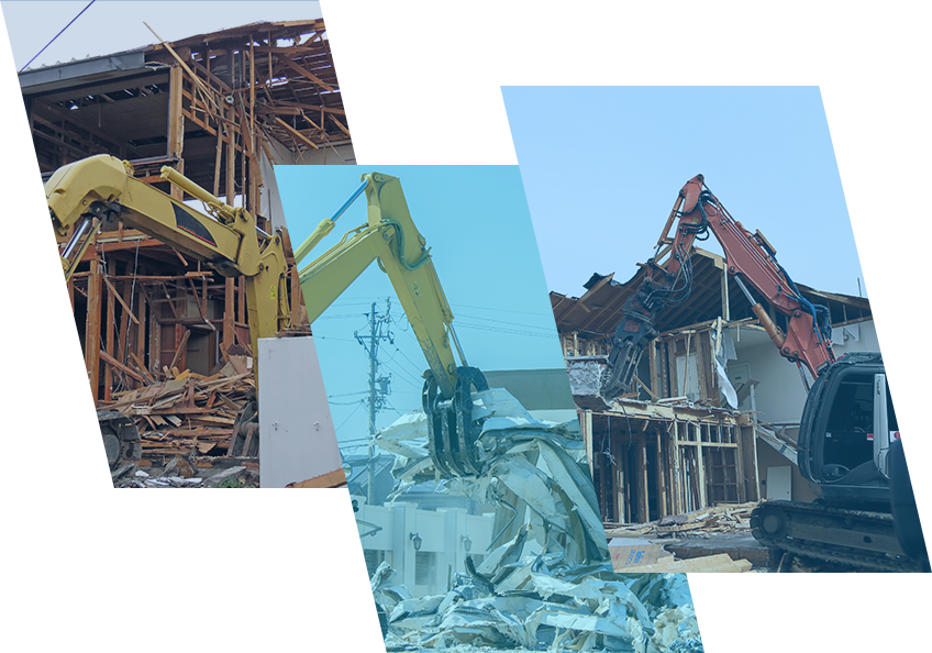解体工事の施工事例コラージュ