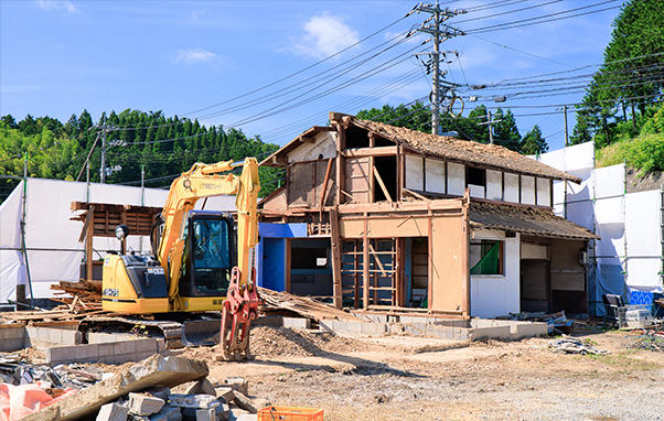 解体工事業の現場風景